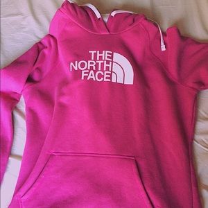 Pink North Face Hoodie! Never worn!!